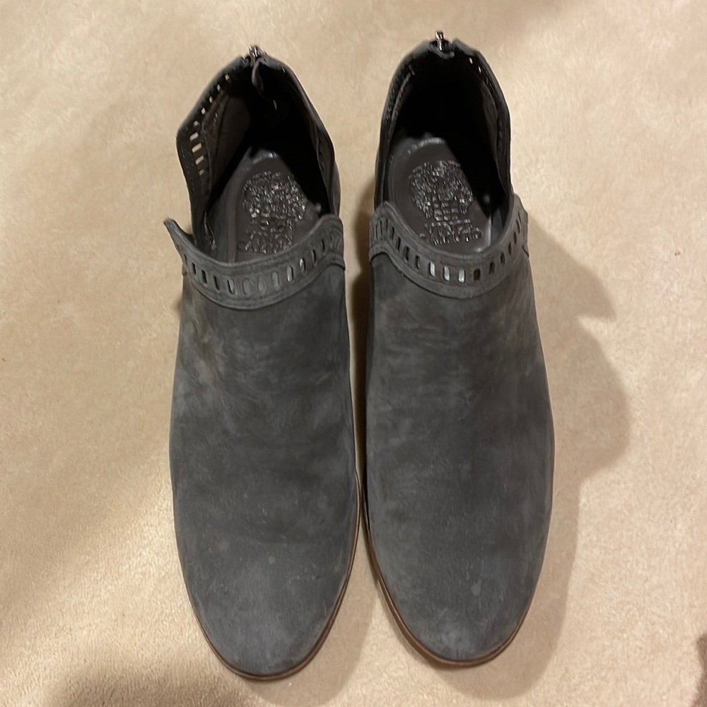 Vince Camuto Gray Suede Booties in Size 10